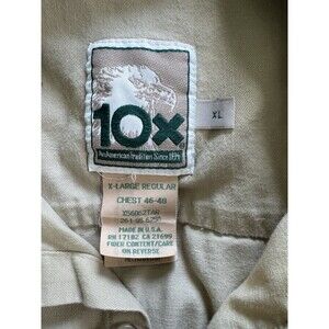 10X Shooting Patch Tan Short Sleeve Lightweight Shooting Hunting Shirt Mens XL